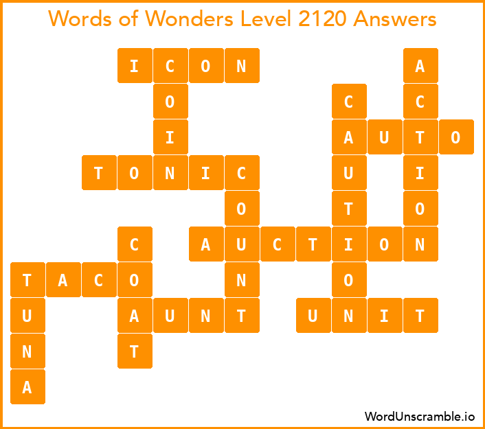 Words of Wonders Level 2120 Answers