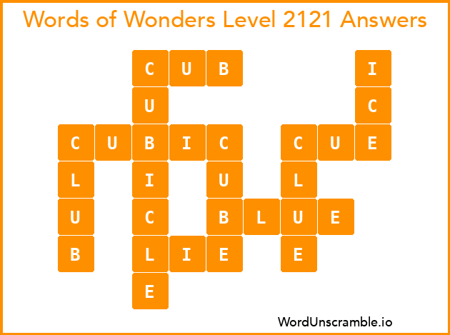 Words of Wonders Level 2121 Answers