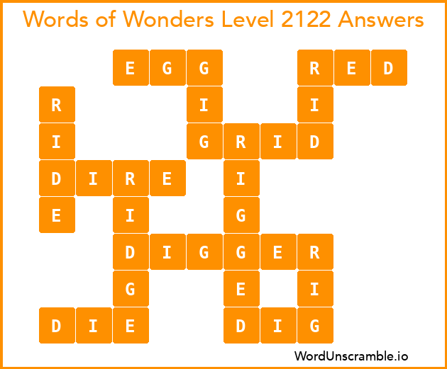 Words of Wonders Level 2122 Answers
