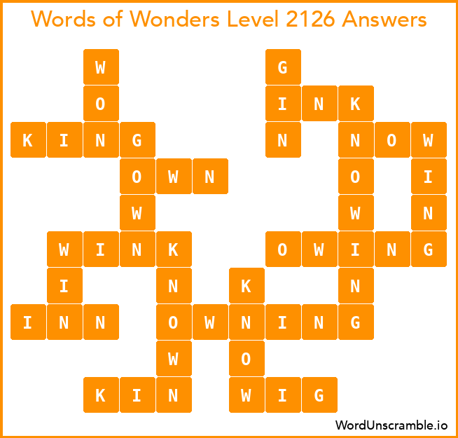 Words of Wonders Level 2126 Answers