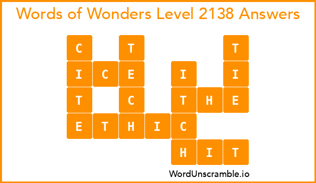 Words of Wonders Level 2138 Answers