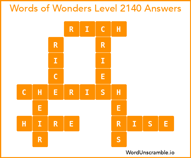 Words of Wonders Level 2140 Answers