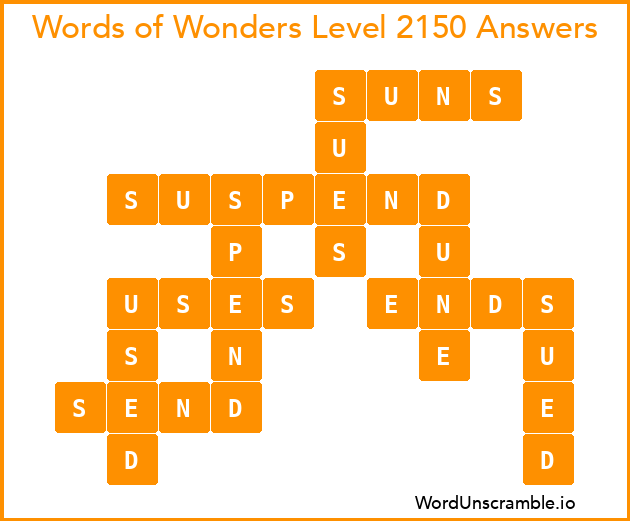 Words of Wonders Level 2150 Answers