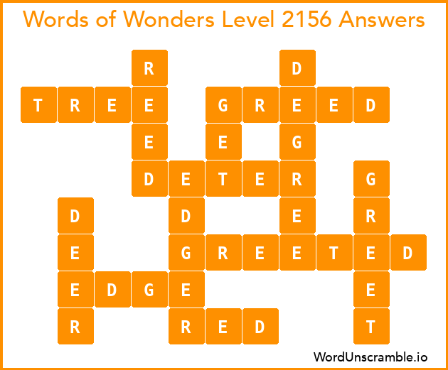 Words of Wonders Level 2156 Answers