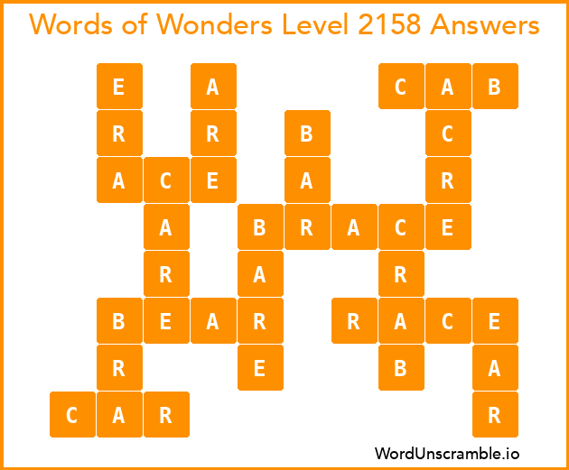 Words of Wonders Level 2158 Answers