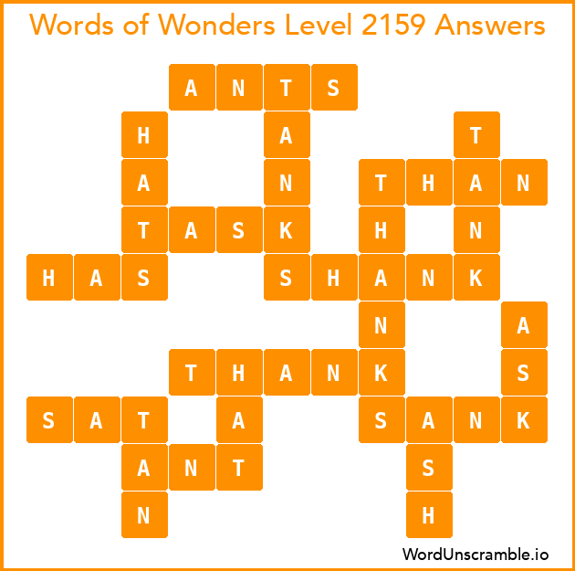 Words of Wonders Level 2159 Answers