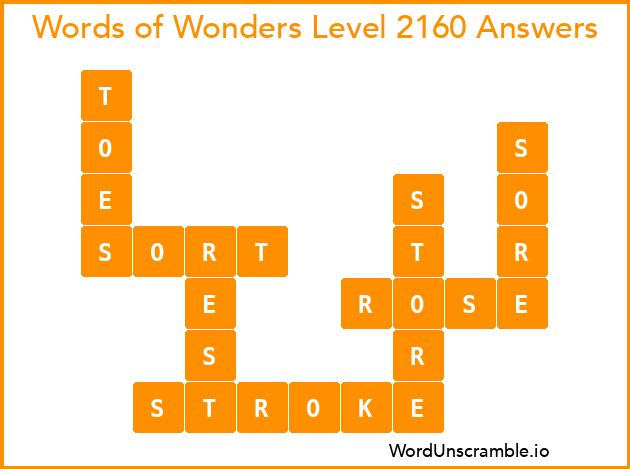 Words of Wonders Level 2160 Answers