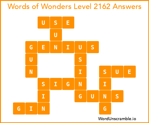 Words of Wonders Level 2162 Answers