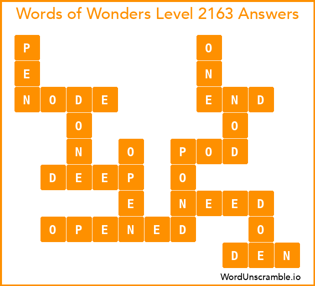 Words of Wonders Level 2163 Answers