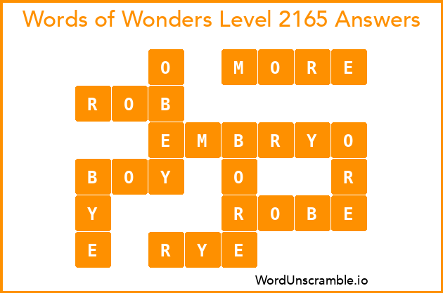 Words of Wonders Level 2165 Answers