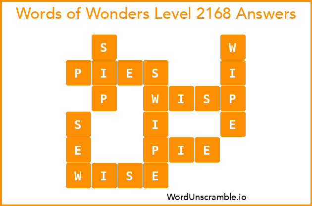 Words of Wonders Level 2168 Answers