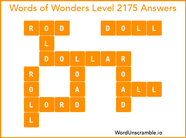 Words of Wonders Level 2175 Answers