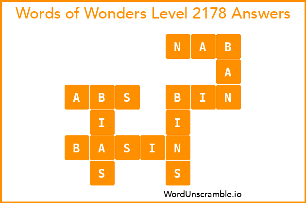 Words of Wonders Level 2178 Answers