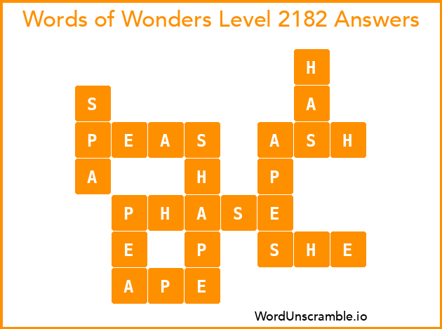 Words of Wonders Level 2182 Answers