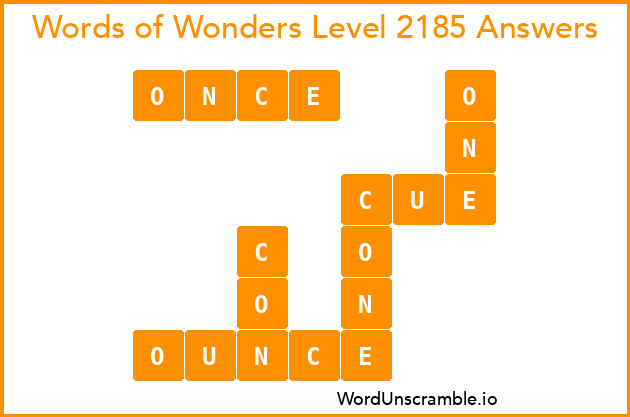 Words of Wonders Level 2185 Answers