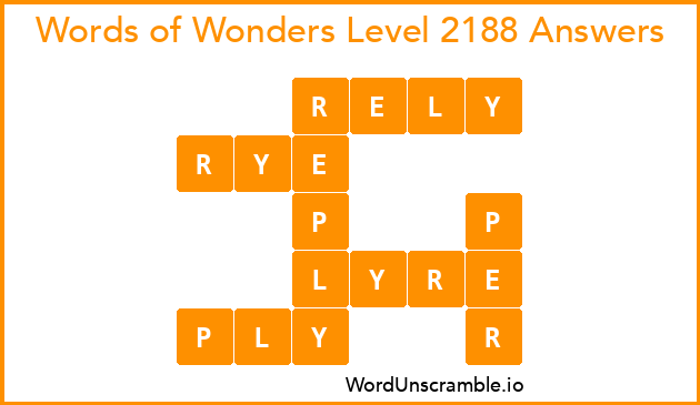 Words of Wonders Level 2188 Answers