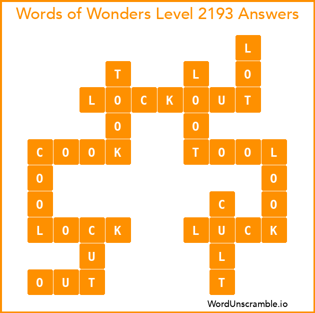 Words of Wonders Level 2193 Answers