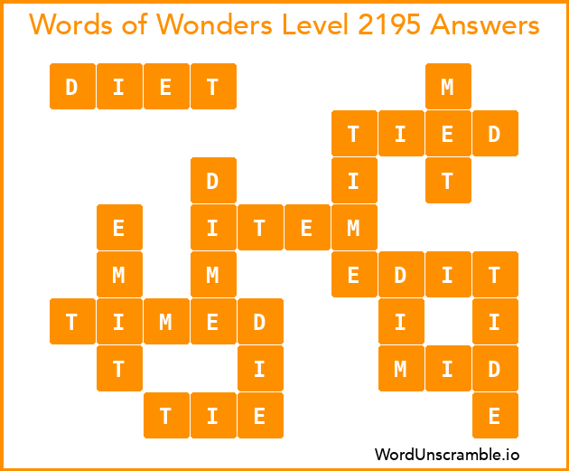 Words of Wonders Level 2195 Answers