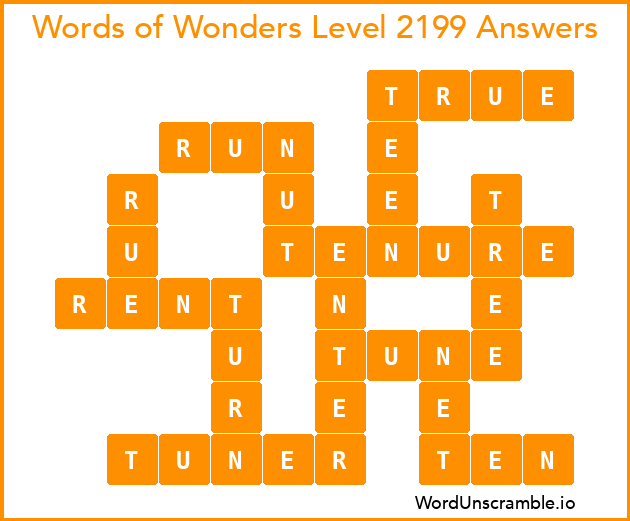Words of Wonders Level 2199 Answers