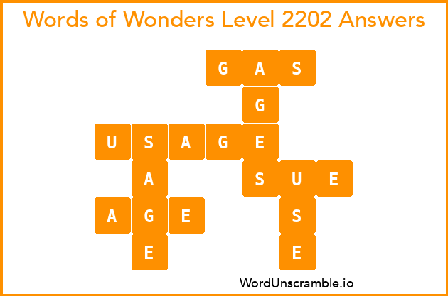 Words of Wonders Level 2202 Answers