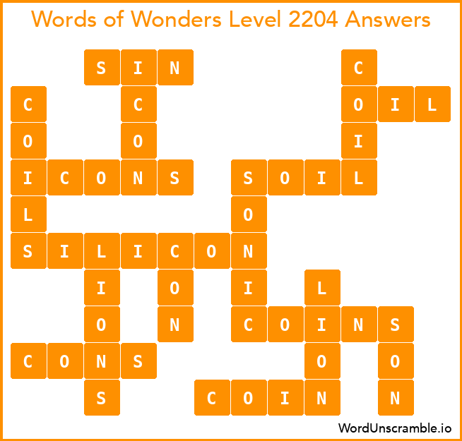 Words of Wonders Level 2204 Answers