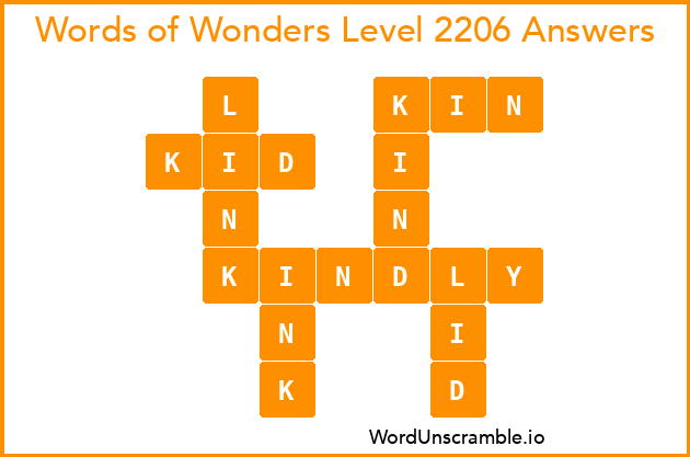 Words of Wonders Level 2206 Answers