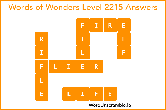 Words of Wonders Level 2215 Answers