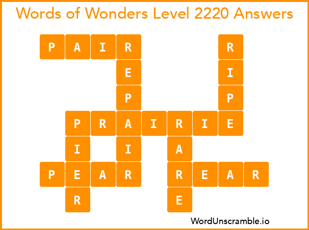 Words of Wonders Level 2220 Answers