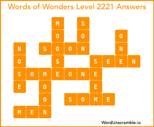 Words of Wonders Level 2221 Answers