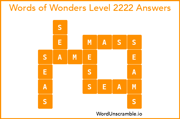 Words of Wonders Level 2222 Answers