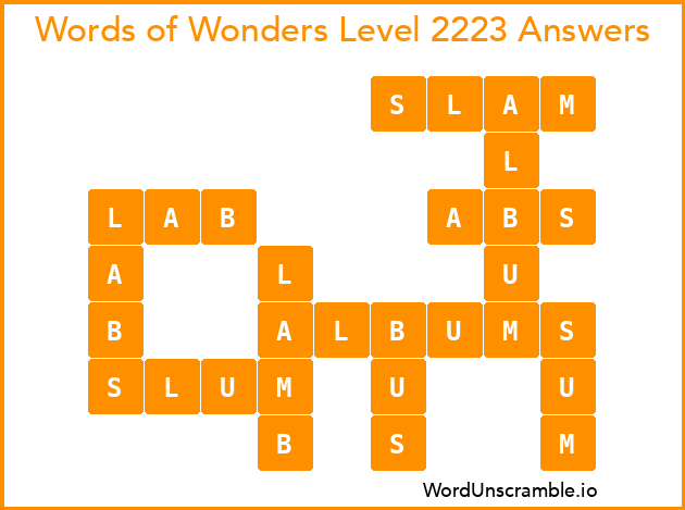 Words of Wonders Level 2223 Answers