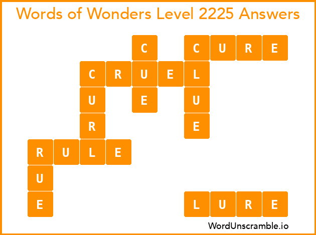 Words of Wonders Level 2225 Answers