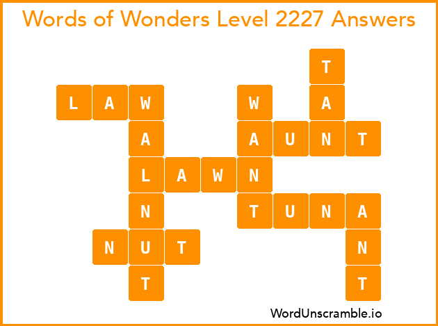 Words of Wonders Level 2227 Answers
