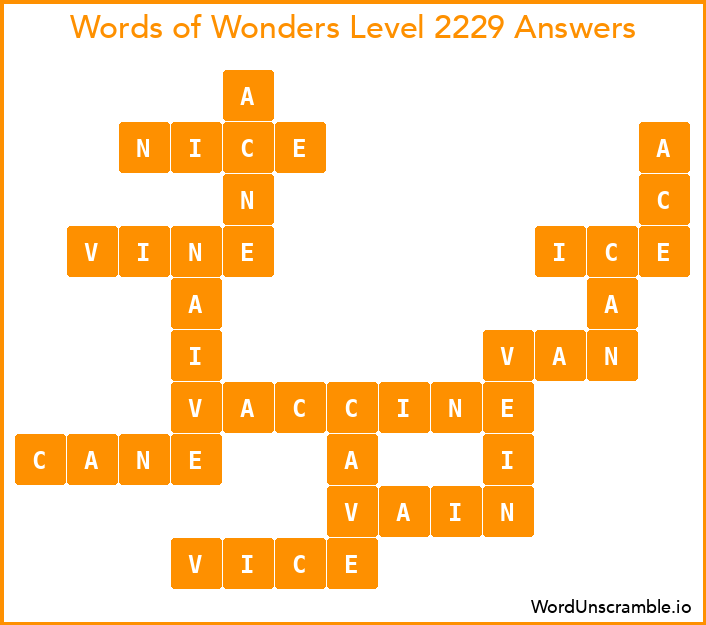 Words of Wonders Level 2229 Answers