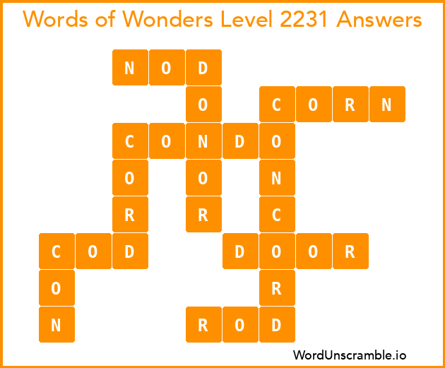 Words of Wonders Level 2231 Answers