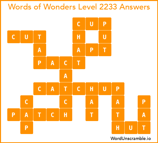 Words of Wonders Level 2233 Answers