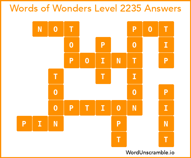 Words of Wonders Level 2235 Answers