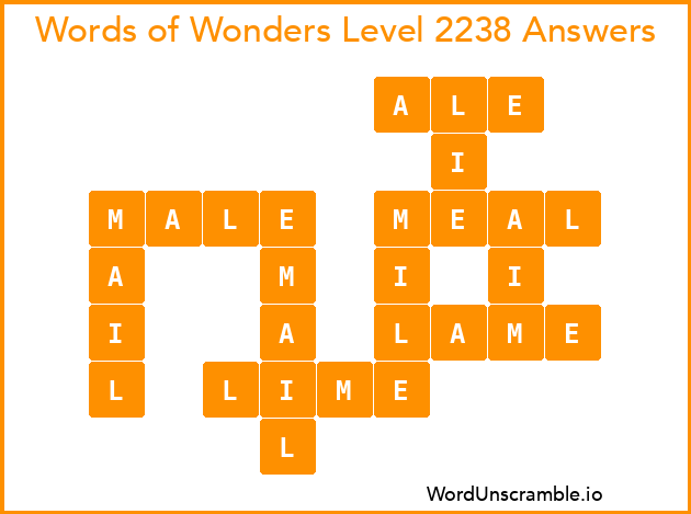 Words of Wonders Level 2238 Answers