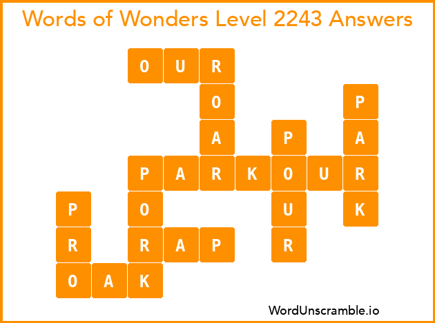 Words of Wonders Level 2243 Answers