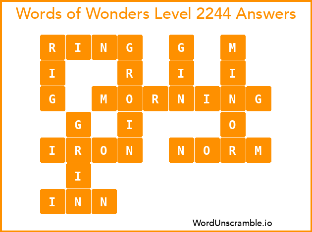 Words of Wonders Level 2244 Answers