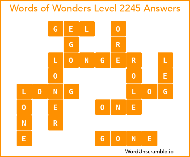 Words of Wonders Level 2245 Answers