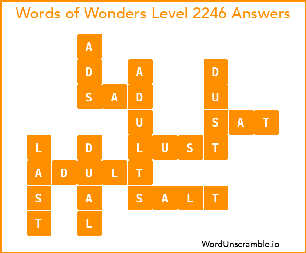Words of Wonders Level 2246 Answers