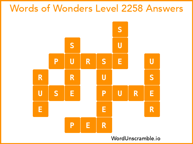 Words of Wonders Level 2258 Answers