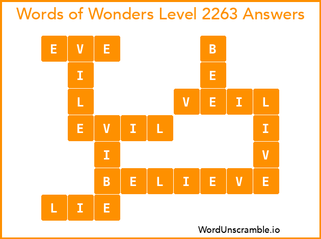 Words of Wonders Level 2263 Answers