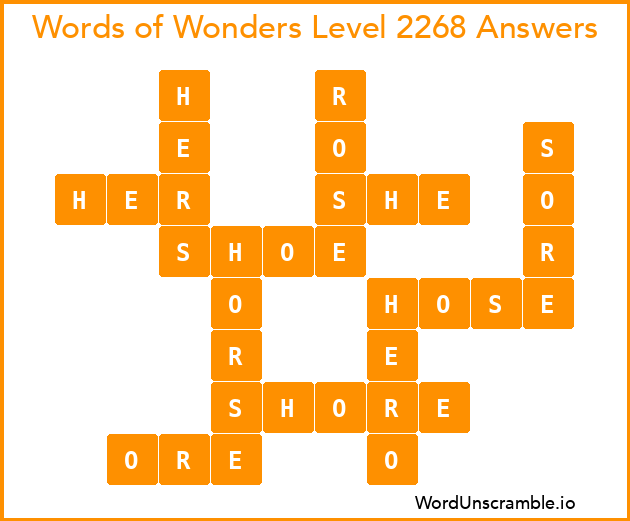 Words of Wonders Level 2268 Answers