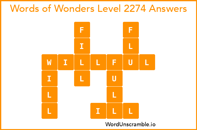 Words of Wonders Level 2274 Answers