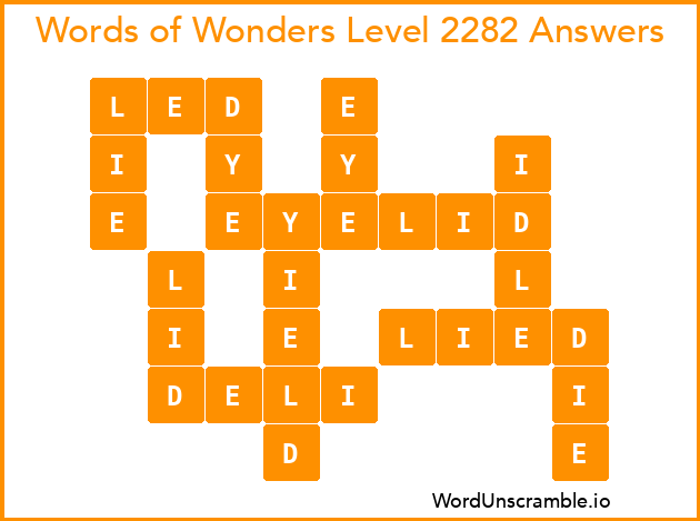 Words of Wonders Level 2282 Answers