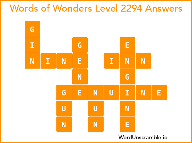 Words of Wonders Level 2294 Answers