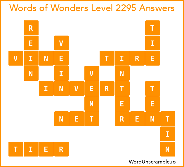 Words of Wonders Level 2295 Answers