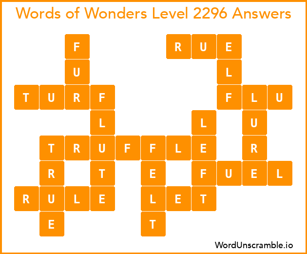 Words of Wonders Level 2296 Answers